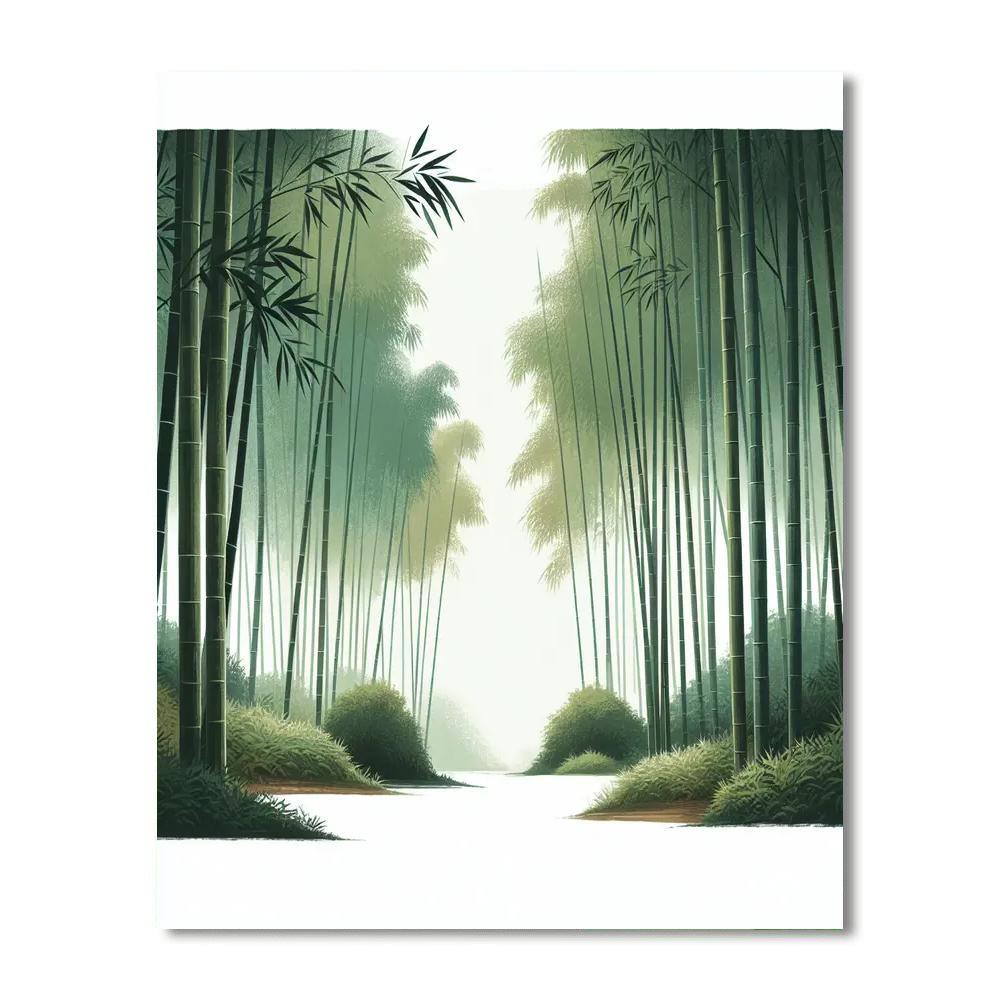 Meditative Bamboo Grove Paint By Color