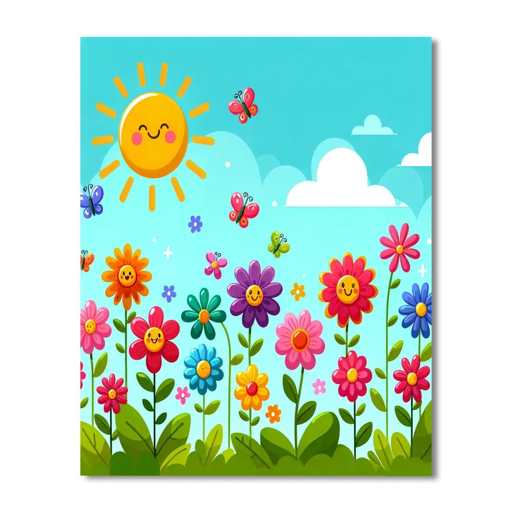 Dancing Flowers Festival Paint By Numbers Art