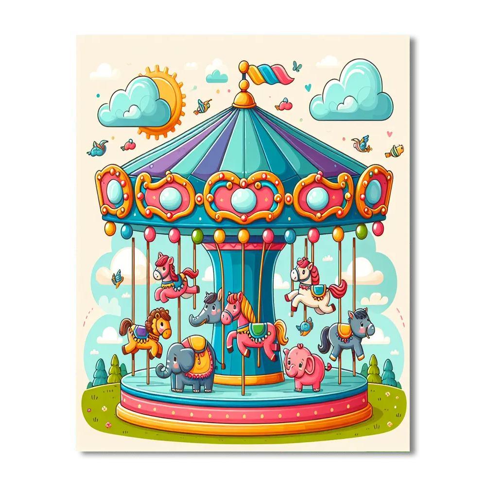 Rainbow Carousel Paint By Color