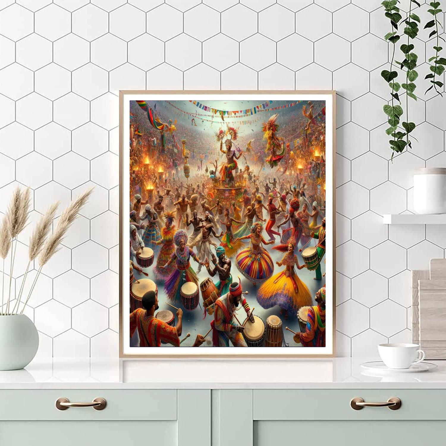 Ouidah Voodoo Festival Painting Number Kit