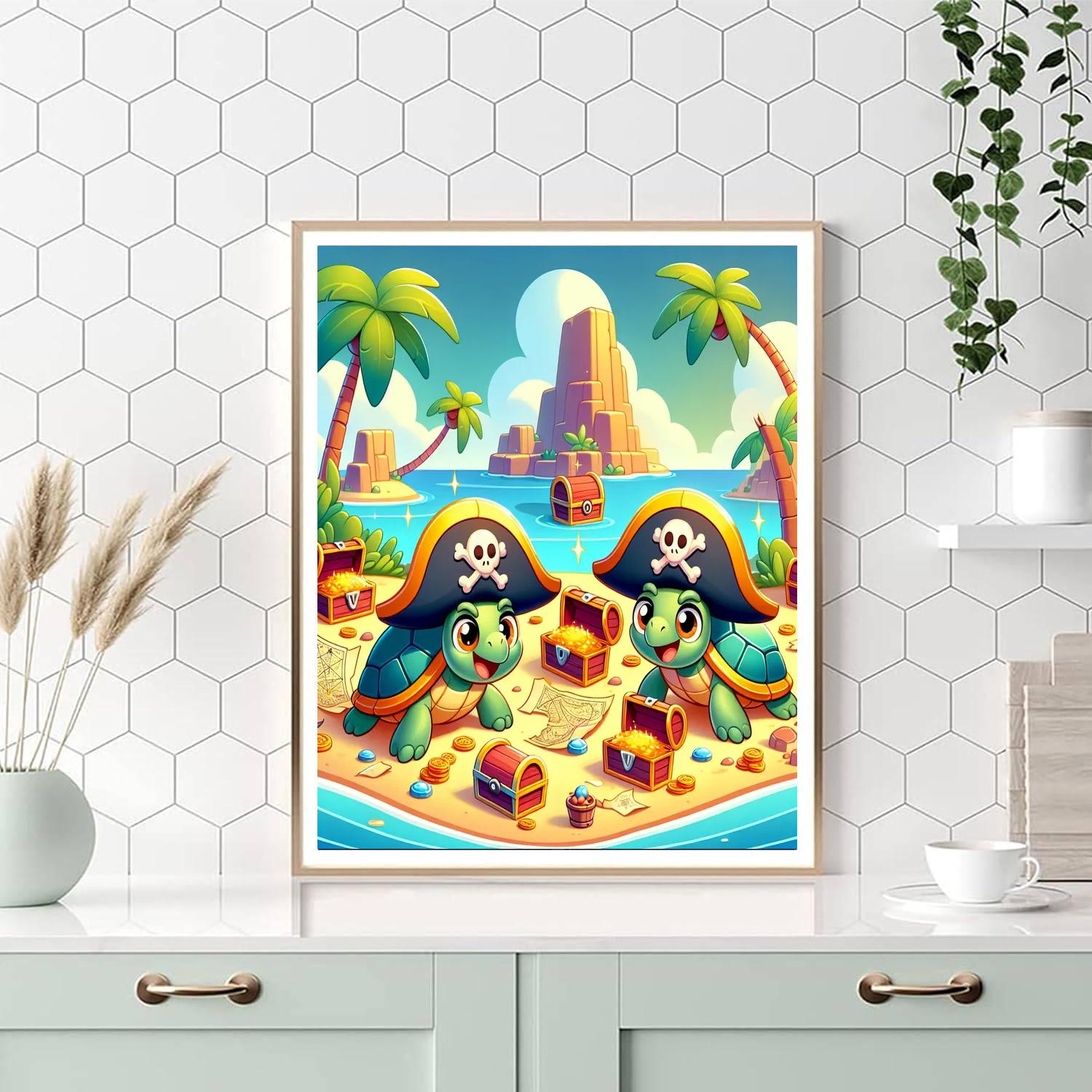 Treasure Island Turtles Numbered Painting Kits