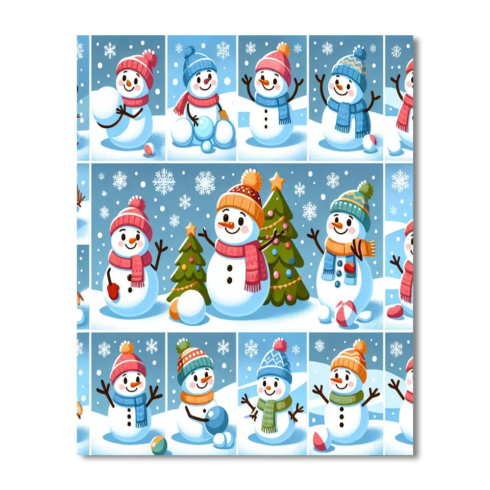 Silly Snowman Party Paint By Numbers Kits