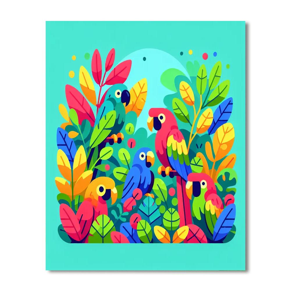 Peppy Parrots Numbered Painting Kits
