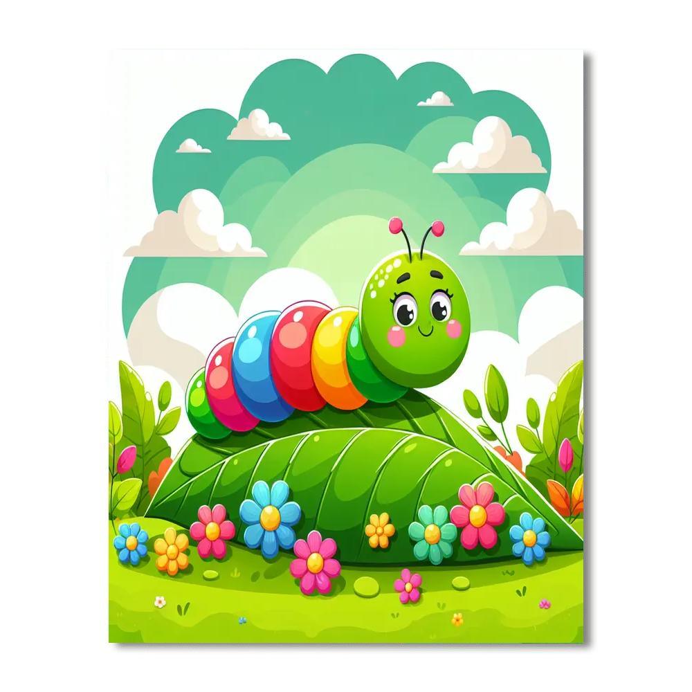 Colorful Caterpillar Journey Paint By Number