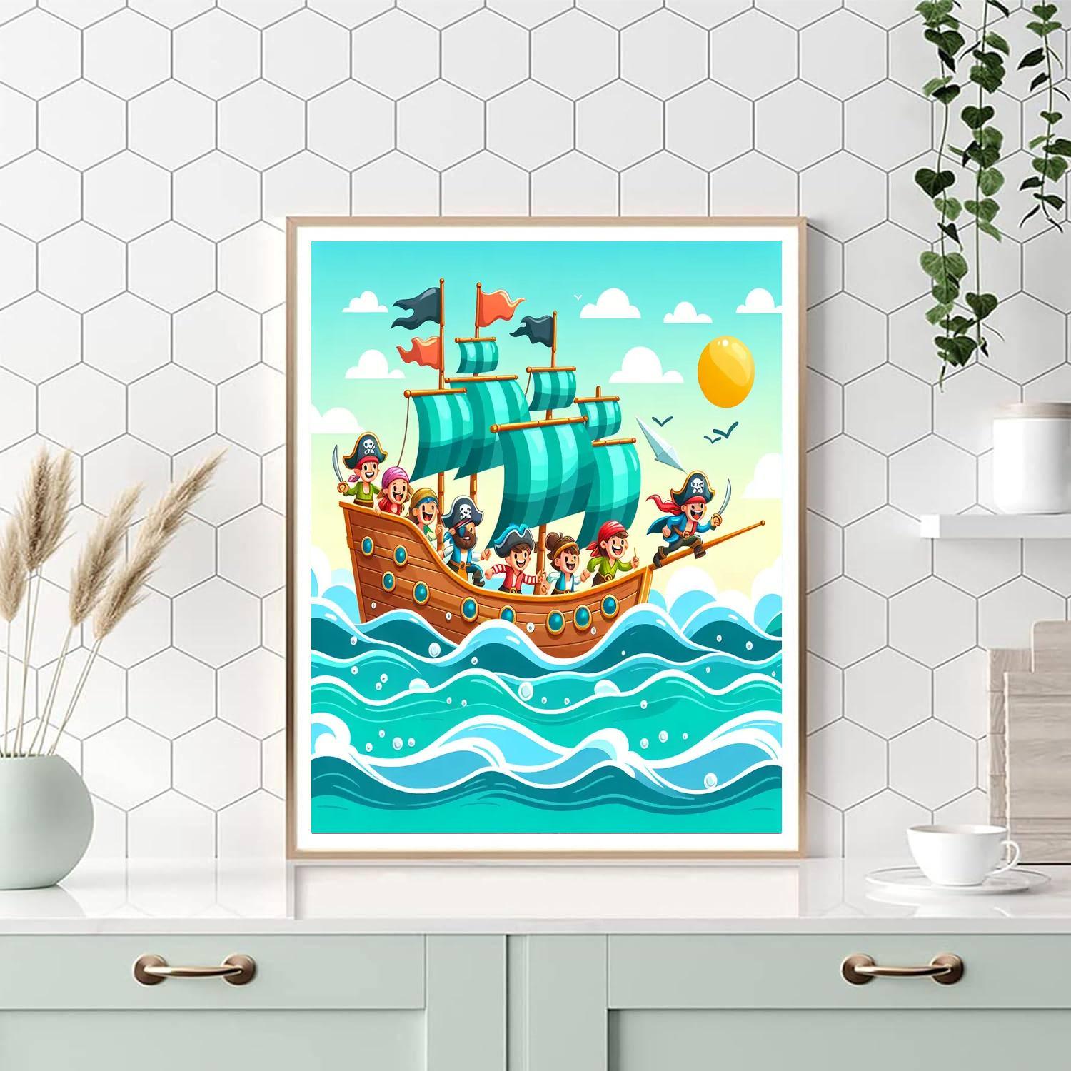 Adventures On The Pirate Ship Paint By Numbers