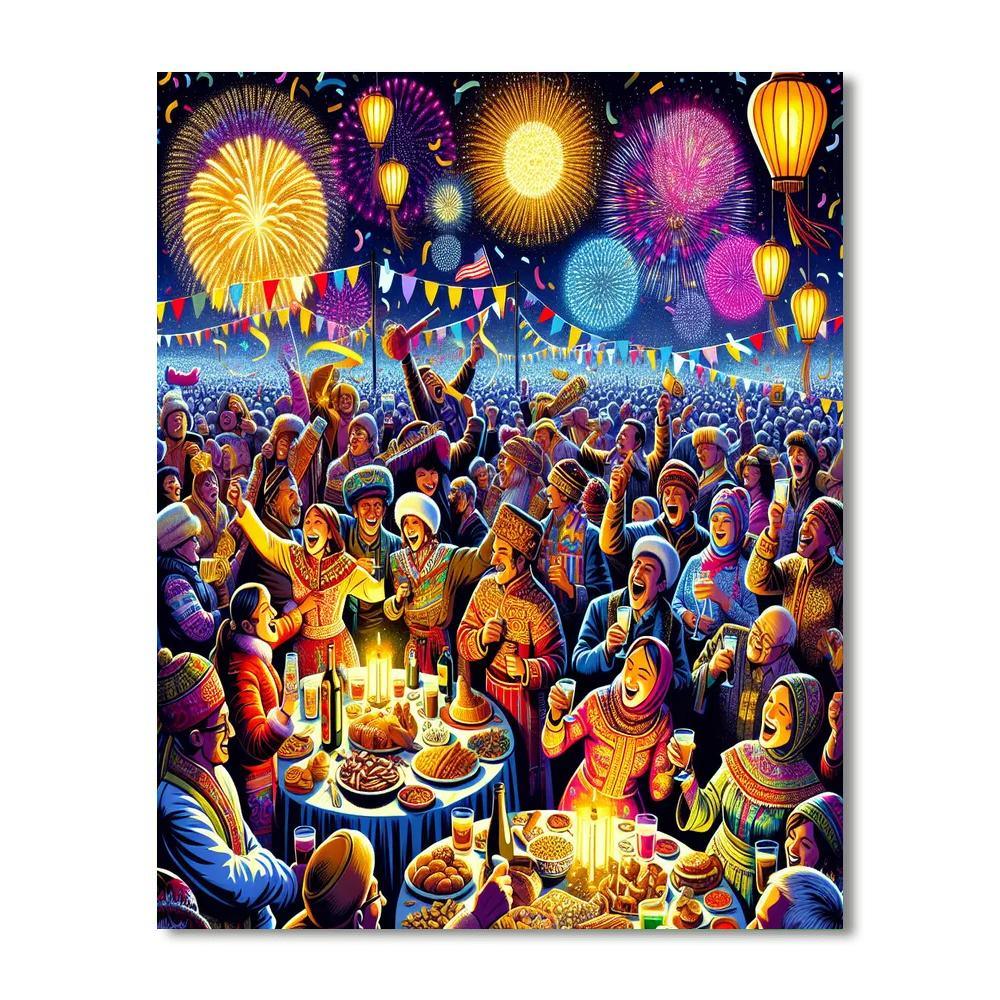 Año Nuevo Latino Paint By Numbers Art