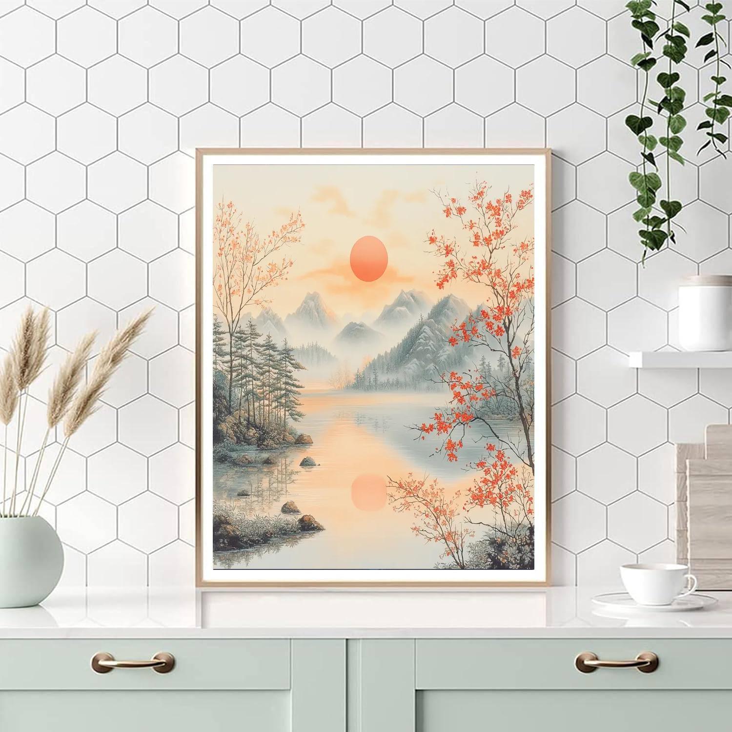 Zhao Mengfu Inspired Journey Into Stillness  Paint By Number