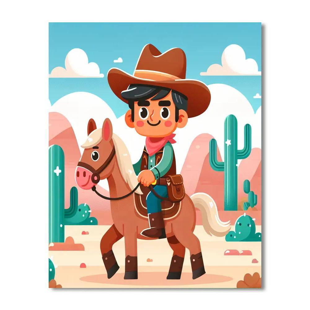 Wild West Cowboy Adventures Numbered Painting Kits