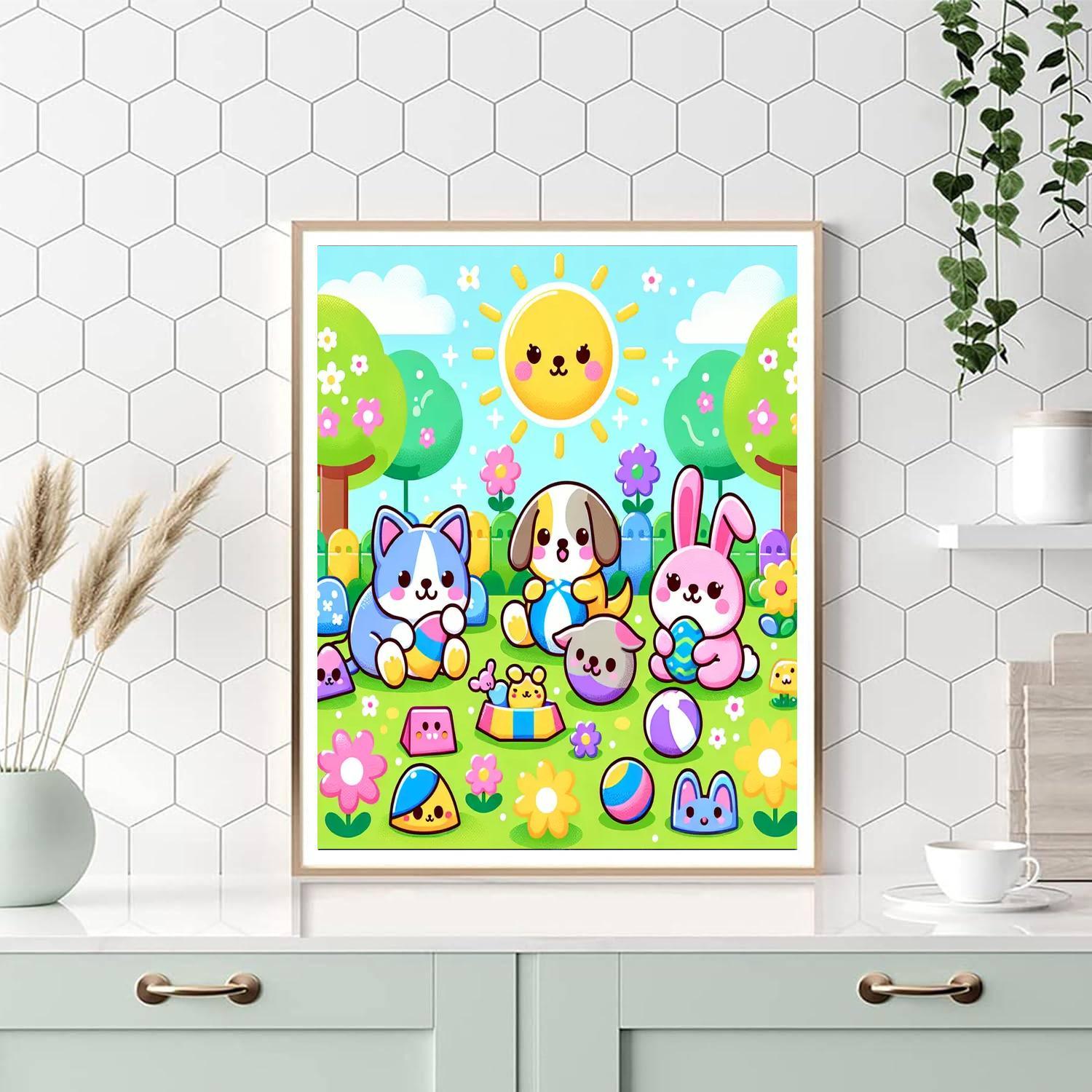 Joyful Pet Playdate Numbered Painting Kits