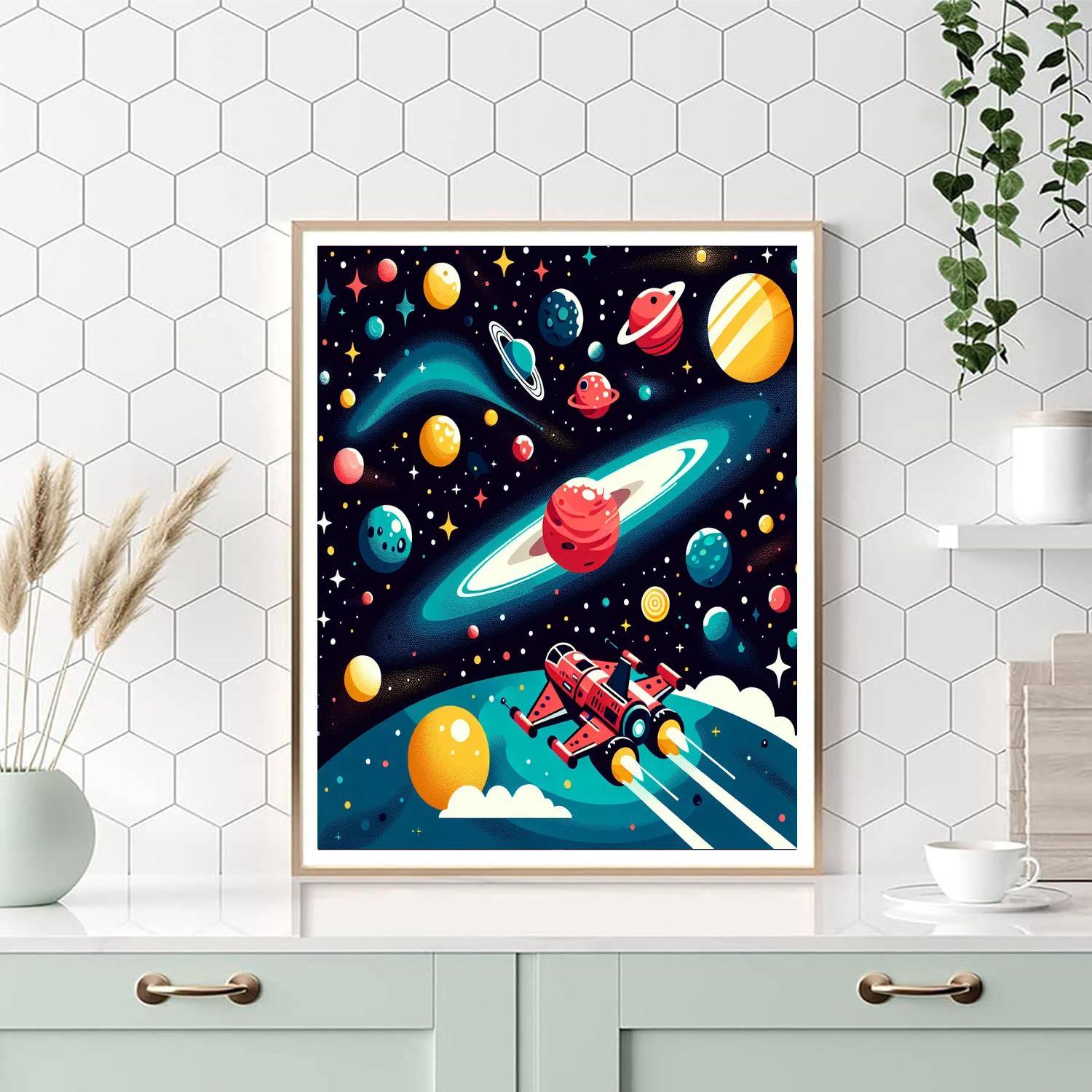 Outer Space Excursion Painting Number Kit