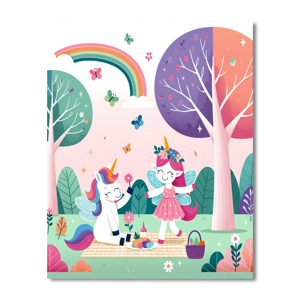 Fantasy Forest Picnic DIY Paint By Numbers