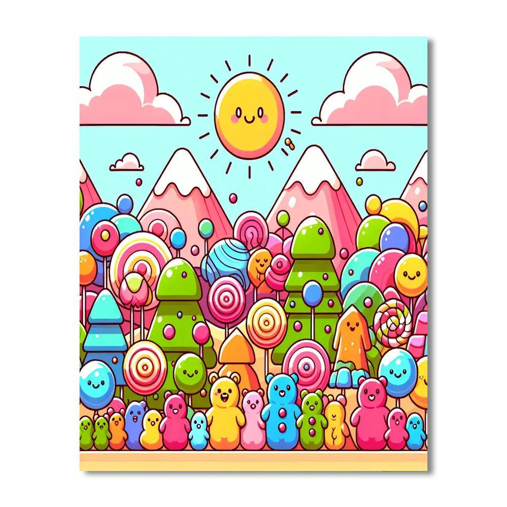 Playful Candyland Adventure Number Painting