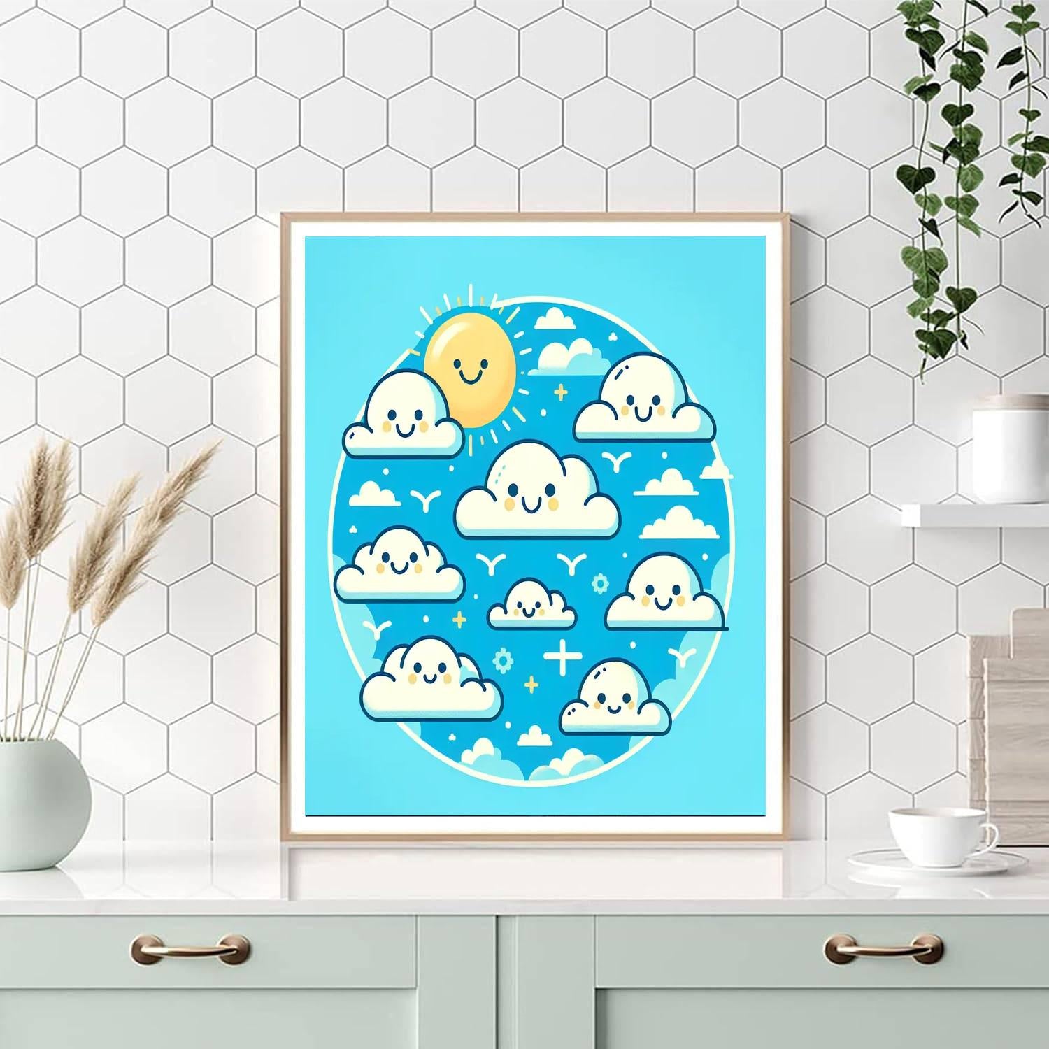 Cute Cloud Friends Paint By Numbers Kits