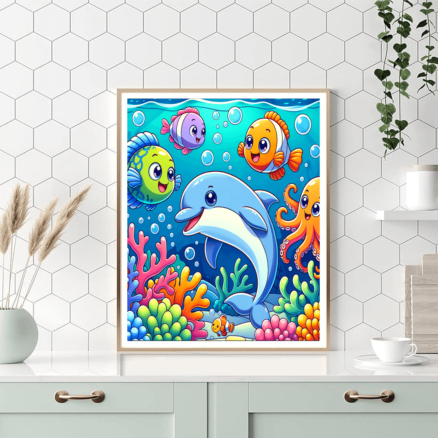 Colorful Underwater Expedition Painting By Numbers Kit