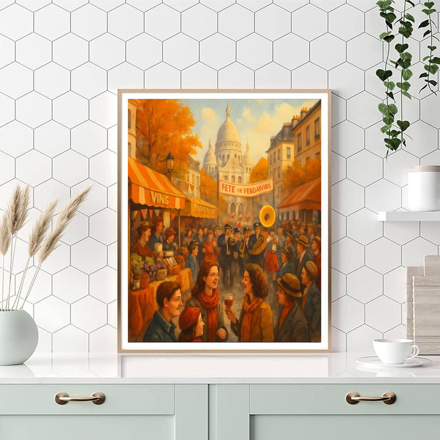 Fête De La Vendange - France Painting Number Kit