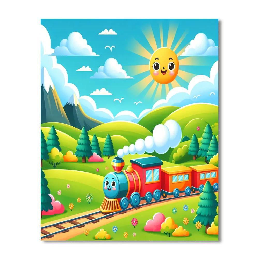 Charming Little Train Paint By Numbers Kits