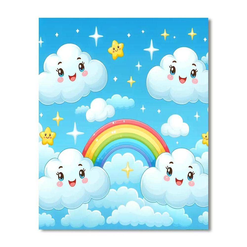 Colorful Clouds Numbered Painting Kits