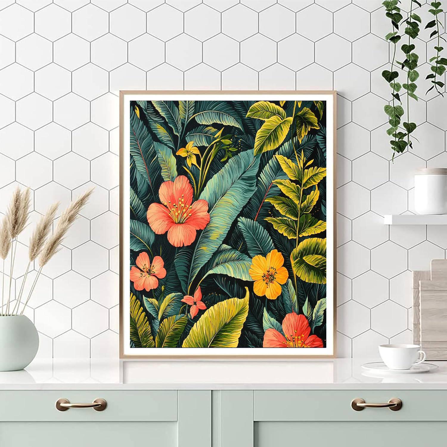 Alphonse Mucha Inspired Luminous Gardens  DIY Paint By Numbers