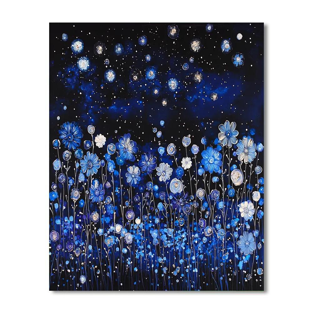 Leonardo Da Vinci Inspired Celestial Bloom  Painting Number Kit