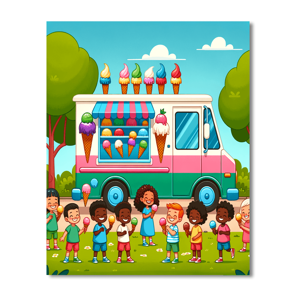 Ice Cream Truck Treats Paint By Numbers