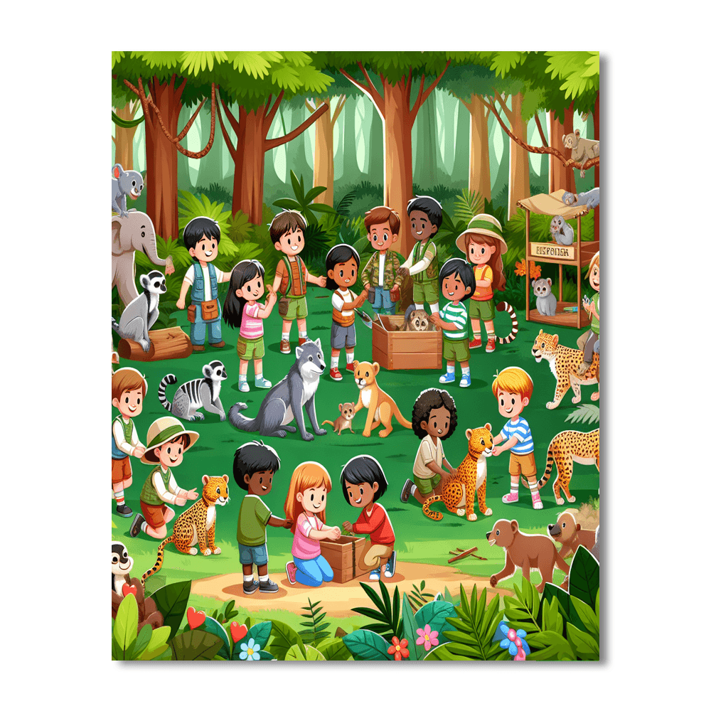 Jungle Rescue Squad Paint By Color