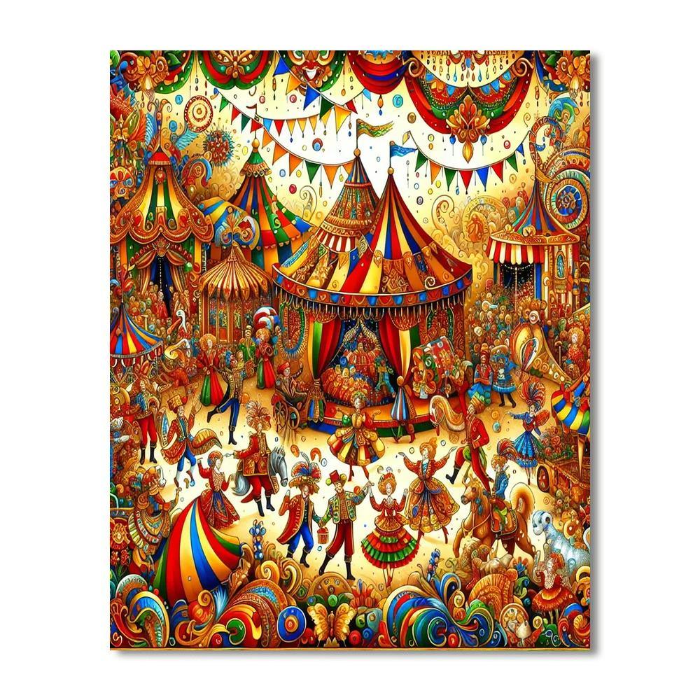 Vibrant Carnival Festival Paint By Numbers Art