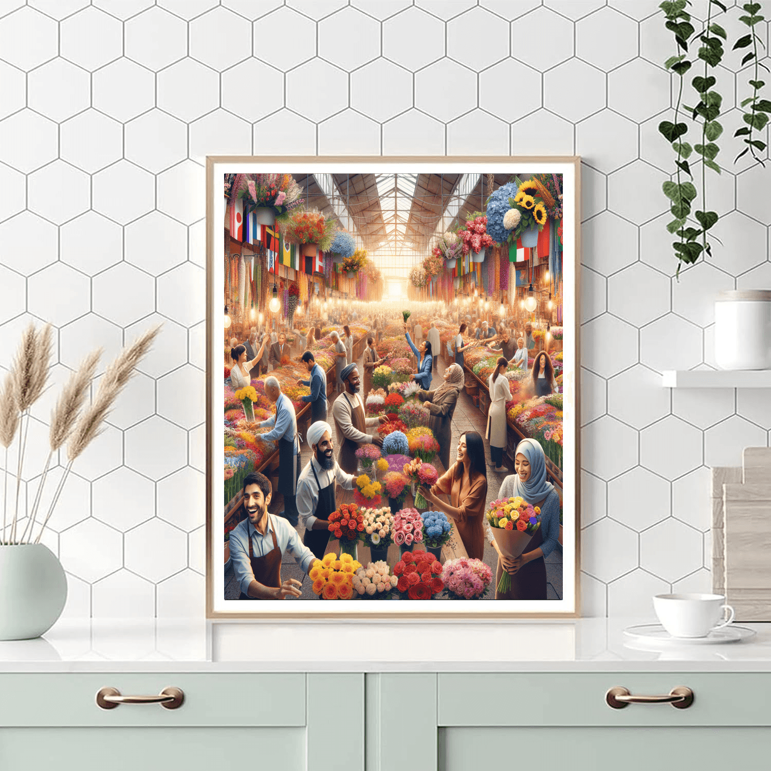 Fanciful Flower Market DIY Paint By Numbers