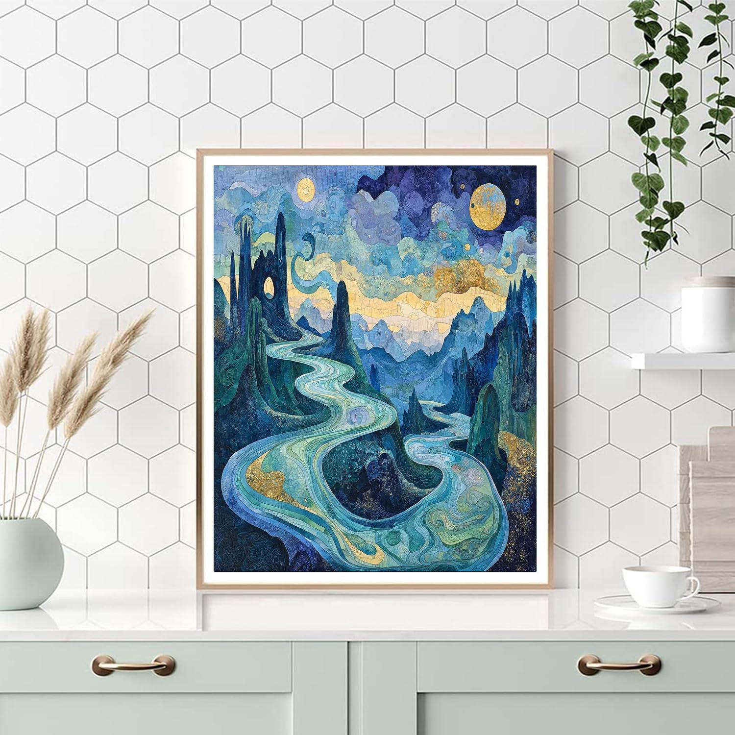 Max Ernst Inspired Ethereal Tides  Paint By Numbers