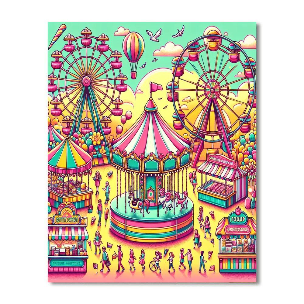 Joyful Summer Carnival Numbered Painting Kits