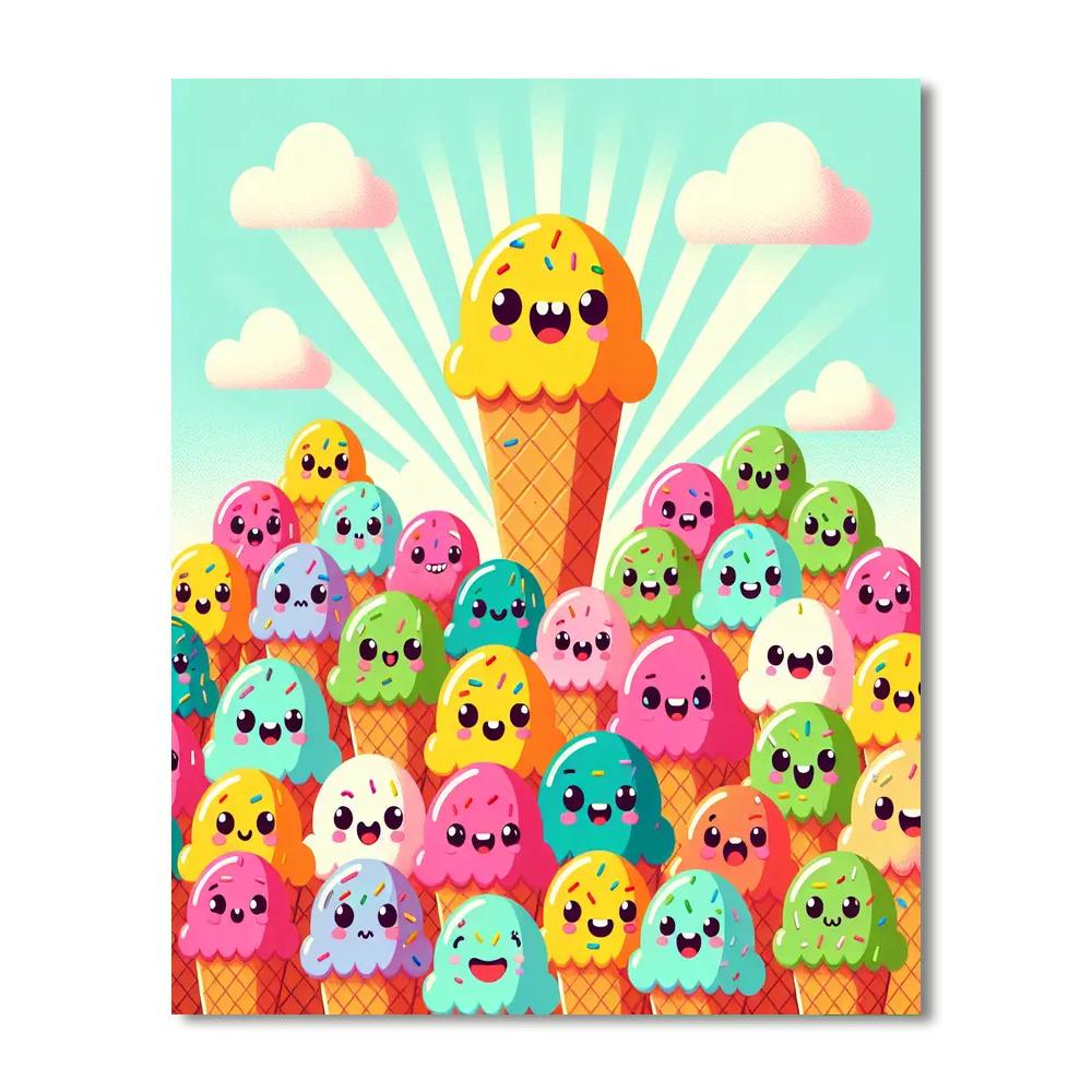 Whimsical Ice Cream Paint By Color