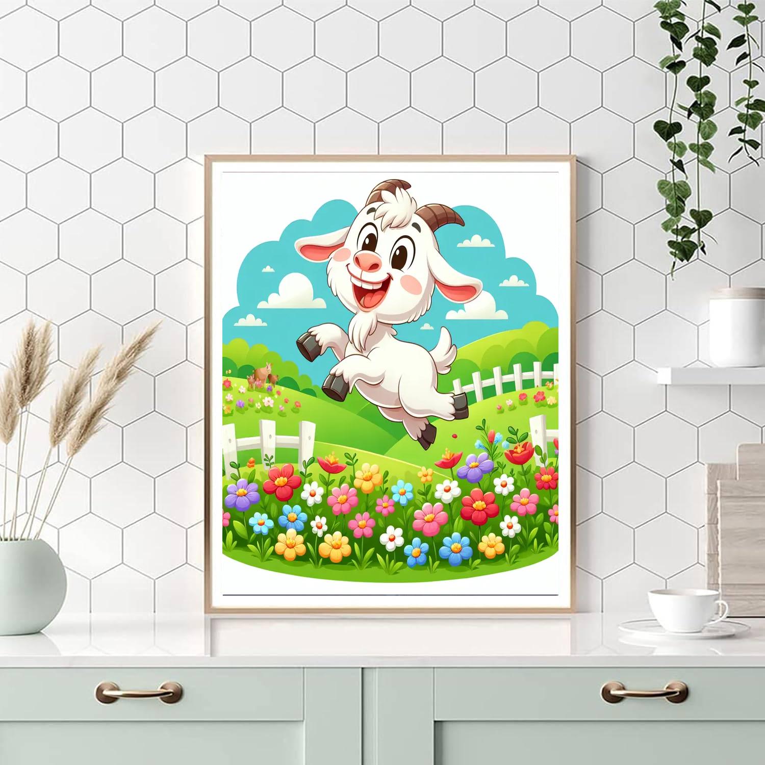 Silly Goat On The Farm Numbered Painting Kits