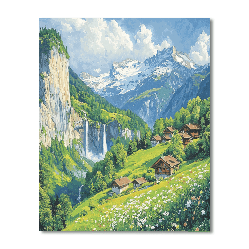 Lauterbrunnen Valley - Switzerland Numbered Painting Kits