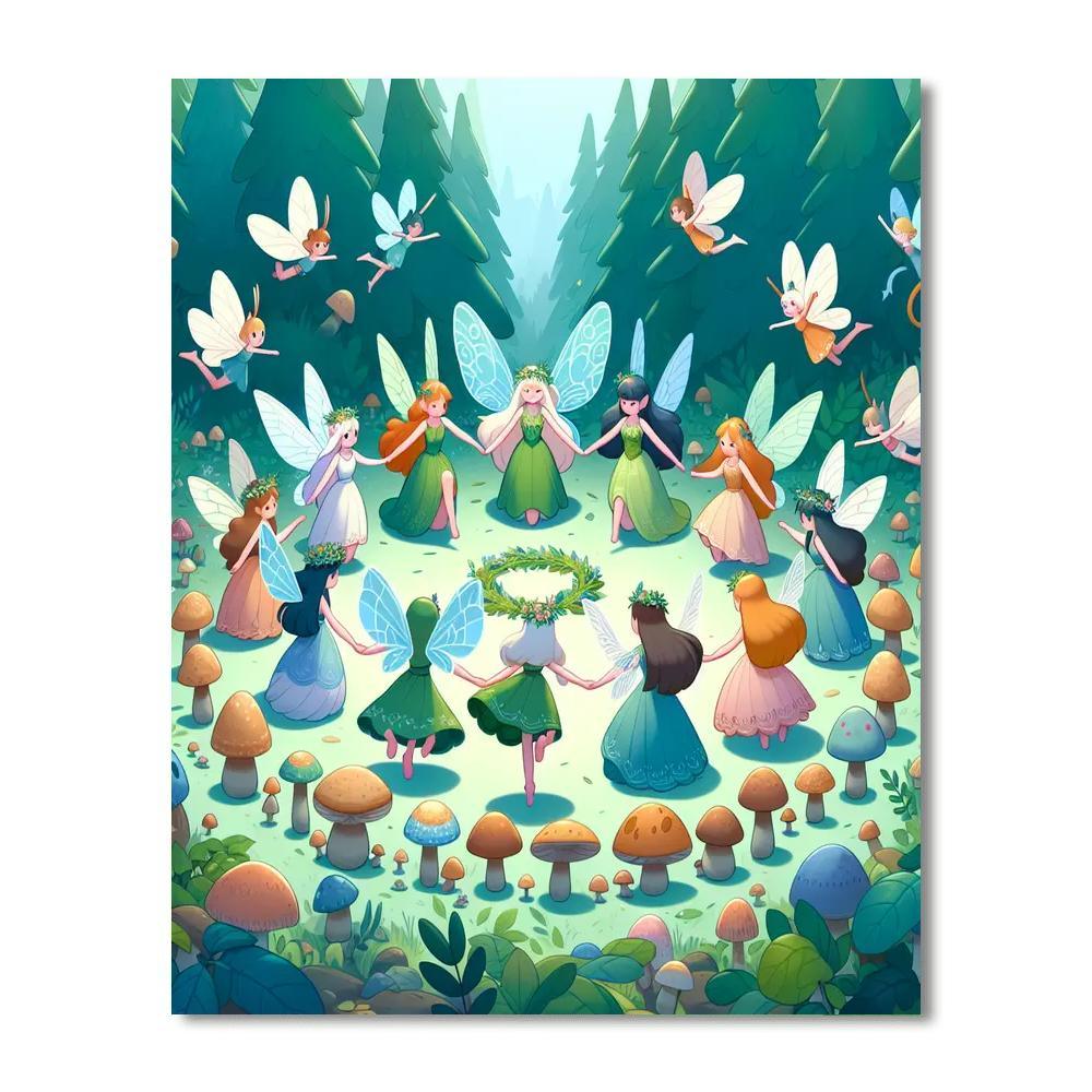 Fairy Forest Glade Paint By Numbers Art