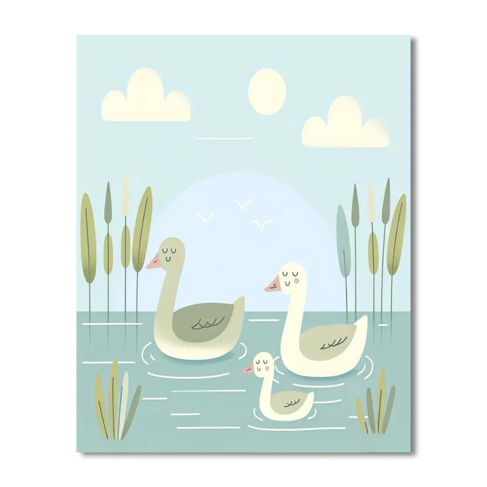 Gentle Geese Numbered Painting Kits