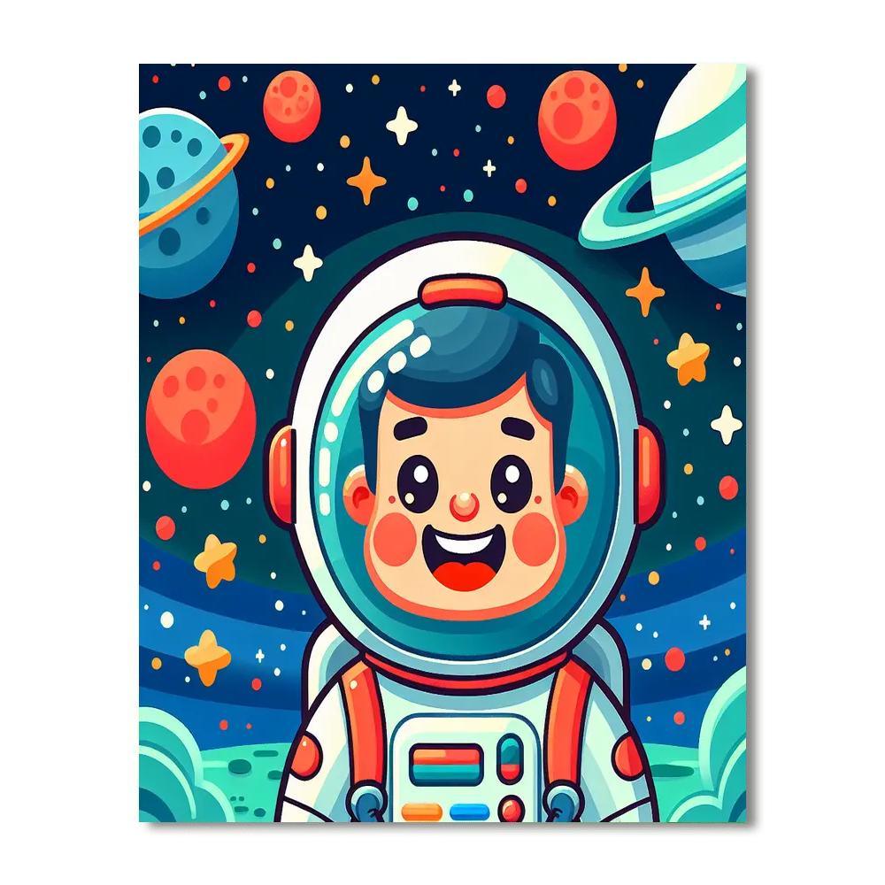 Joyful Astronaut Paint By Numbers Kits