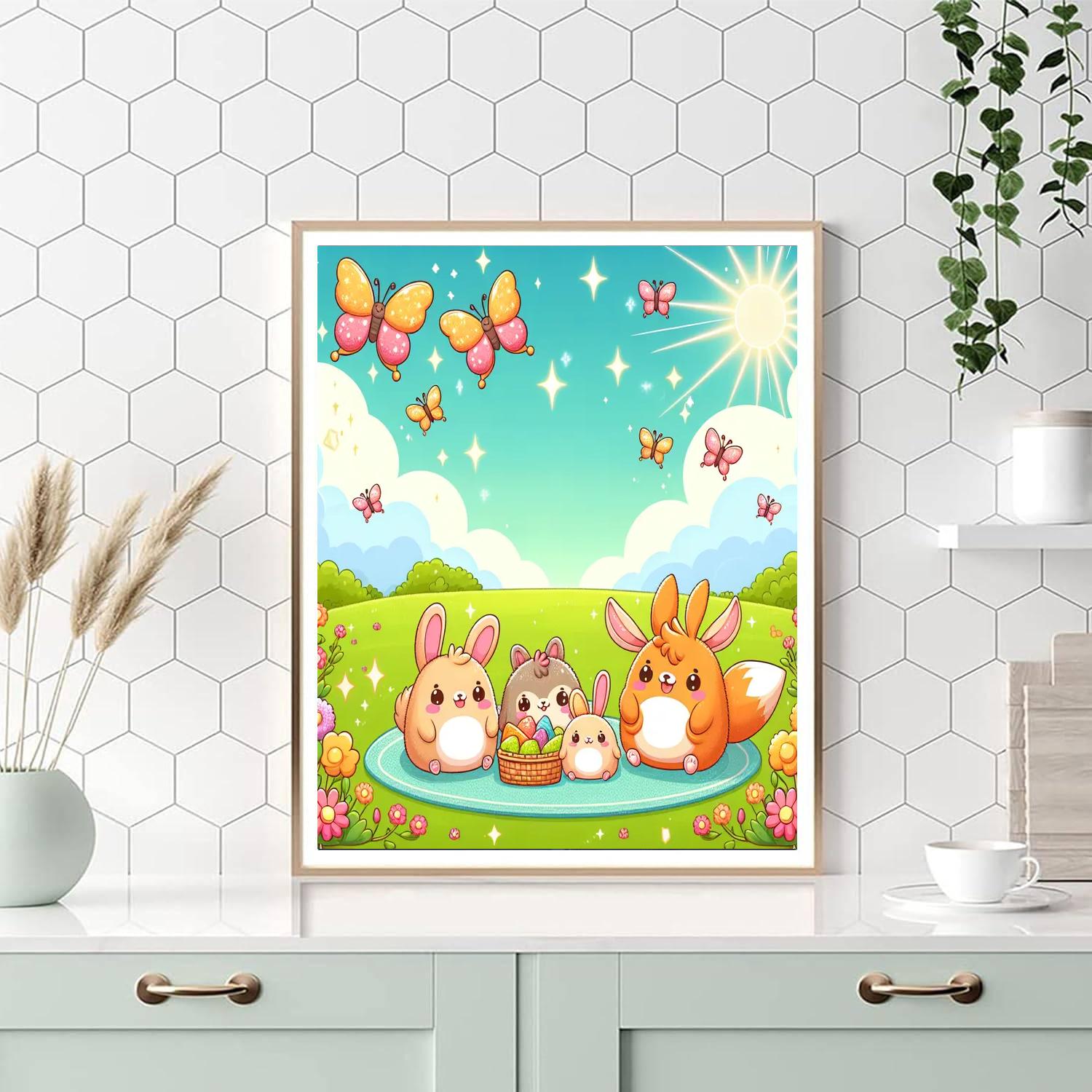 Cuddle Buddies Picnic Painting Number Kit