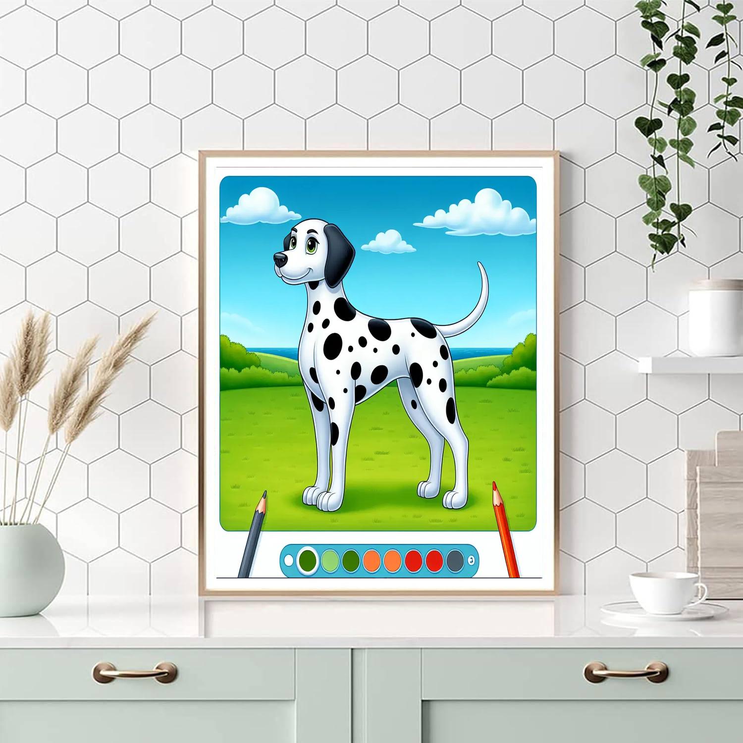Dapper Dalmatian Paint By Numbers Art