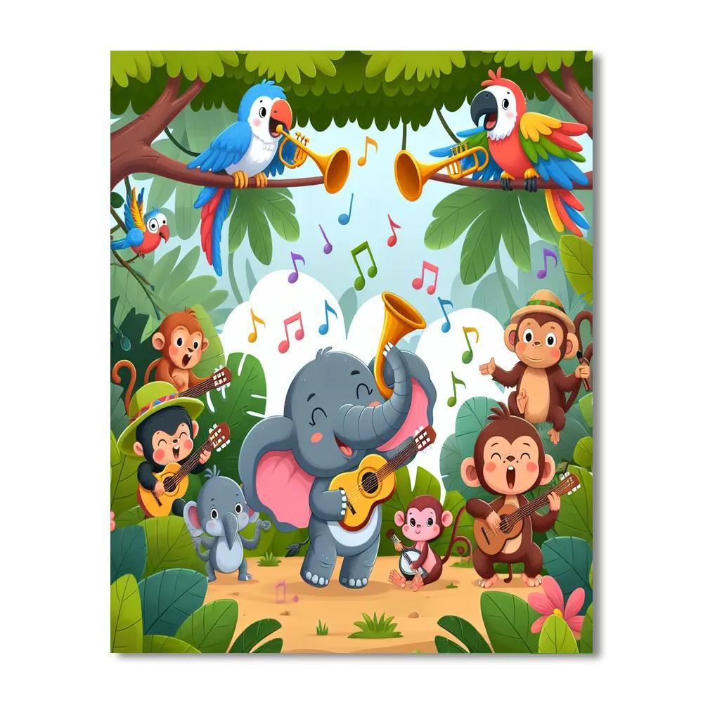 Jungle Rhythm Safari Painting Number Kit