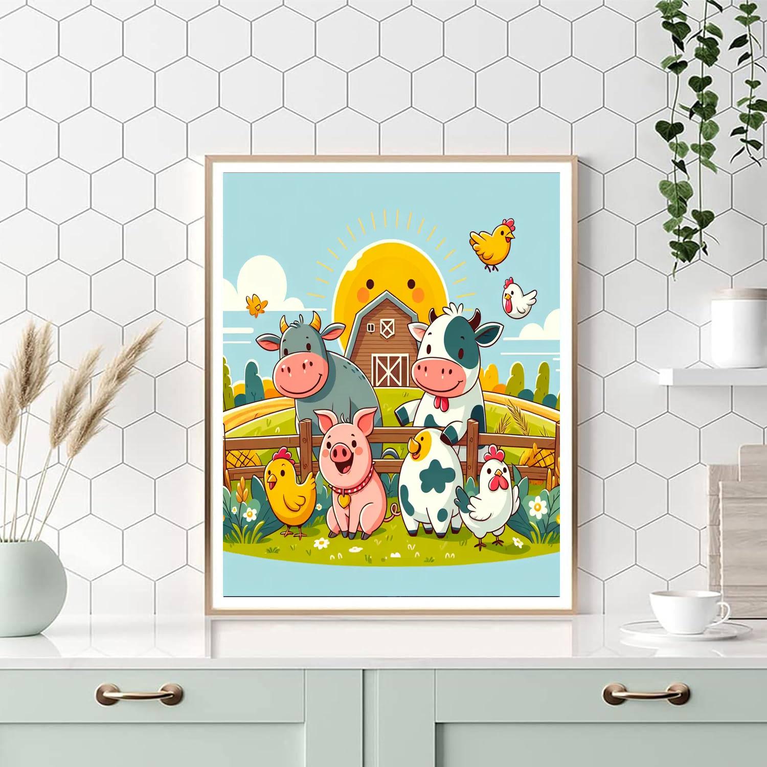 Cuddly Farmyard Fun Numbered Painting Kits