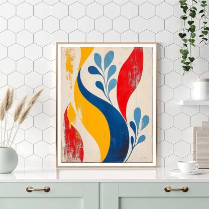 Joan Miró Inspired Organic Abstractions  Number Painting