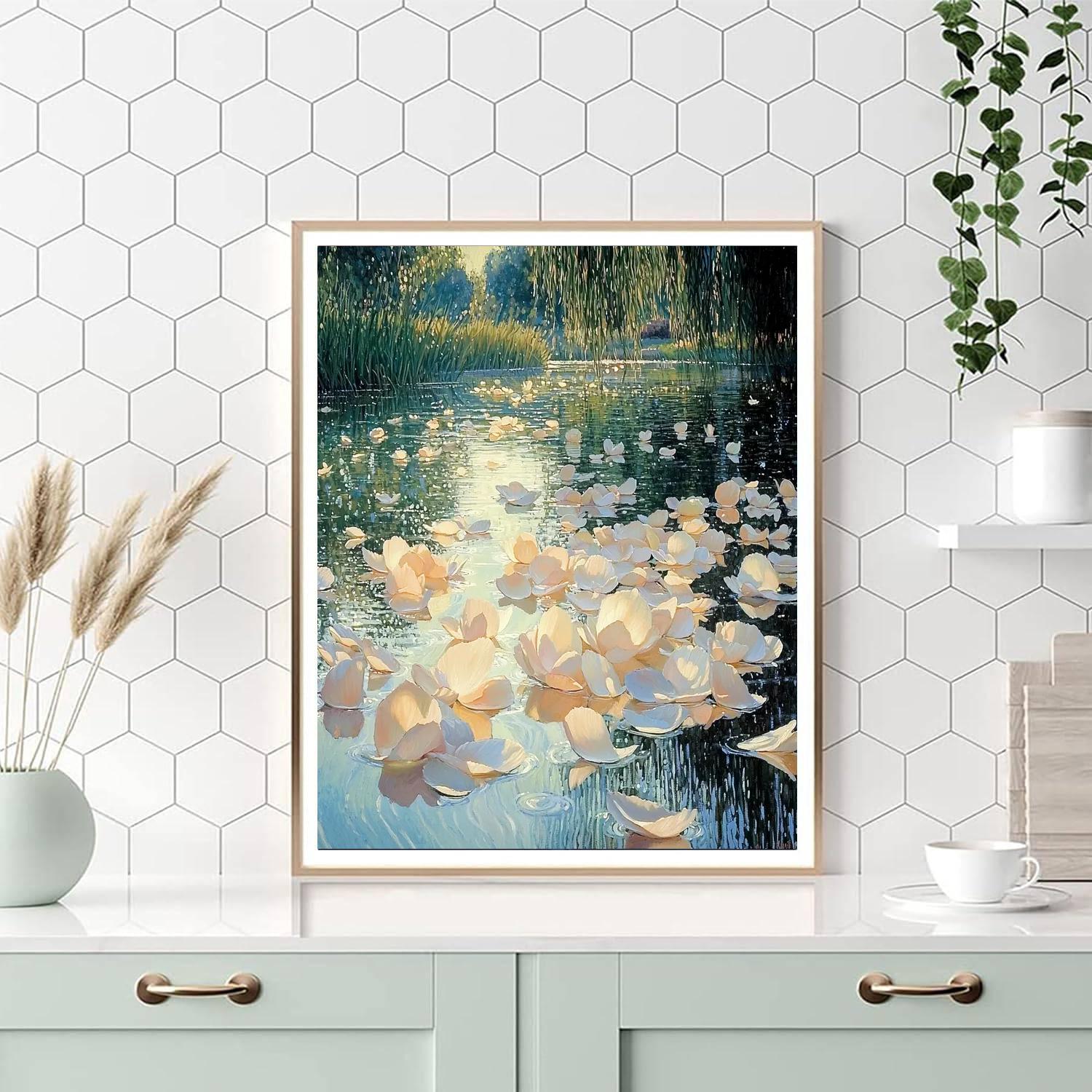 Edgar Degas Inspired Floating Petals  Painting Number Kit