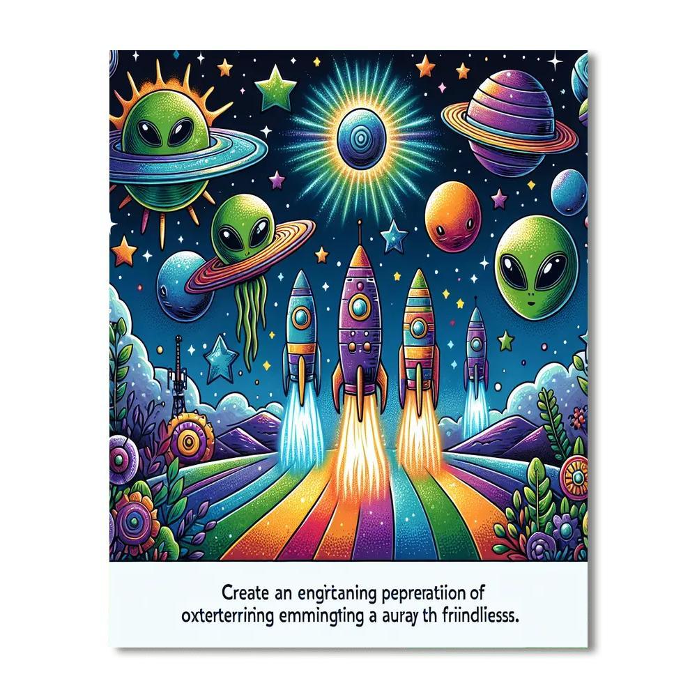 Lively Space Adventure Numbered Painting Kits