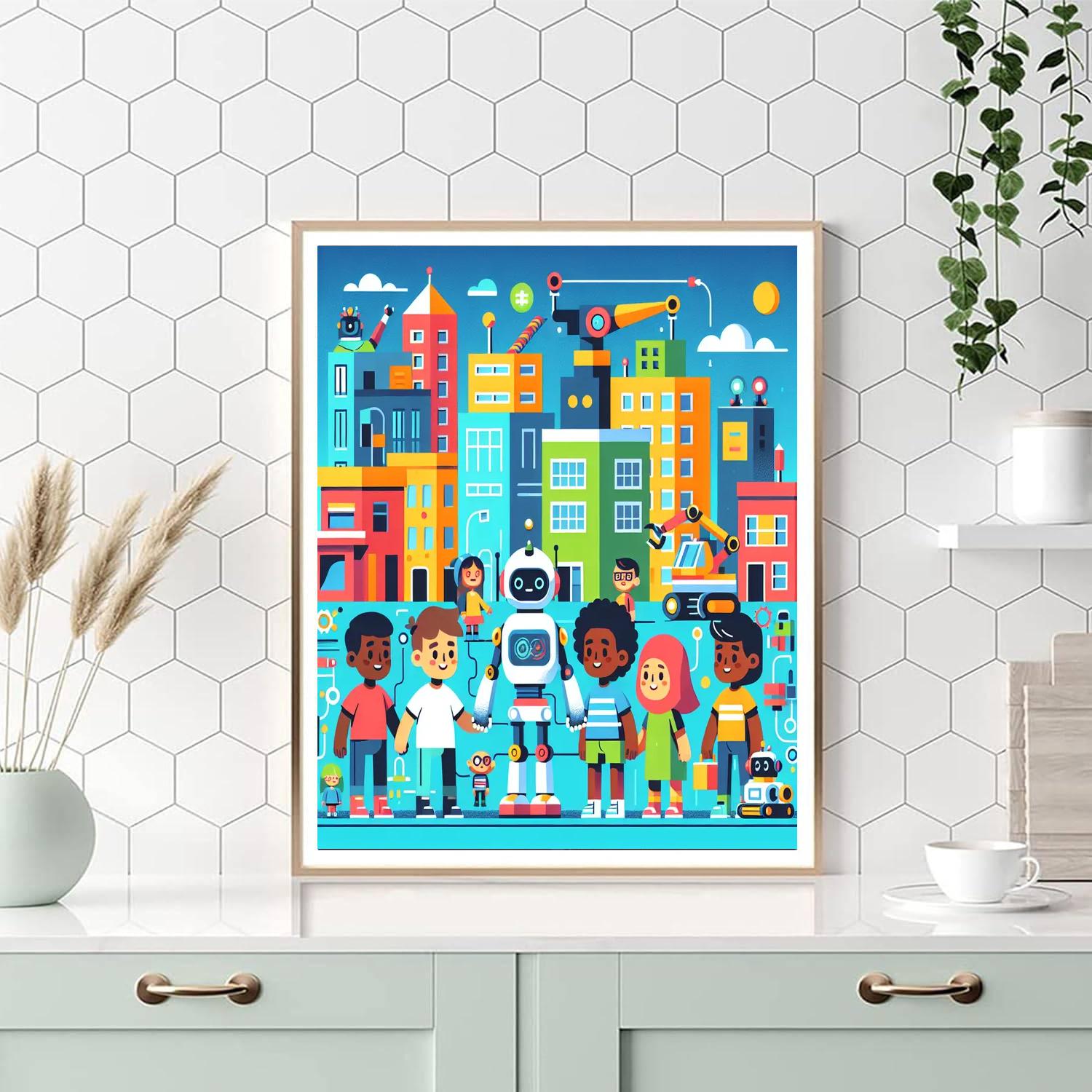 Robo-rescue Mission Paint By Numbers