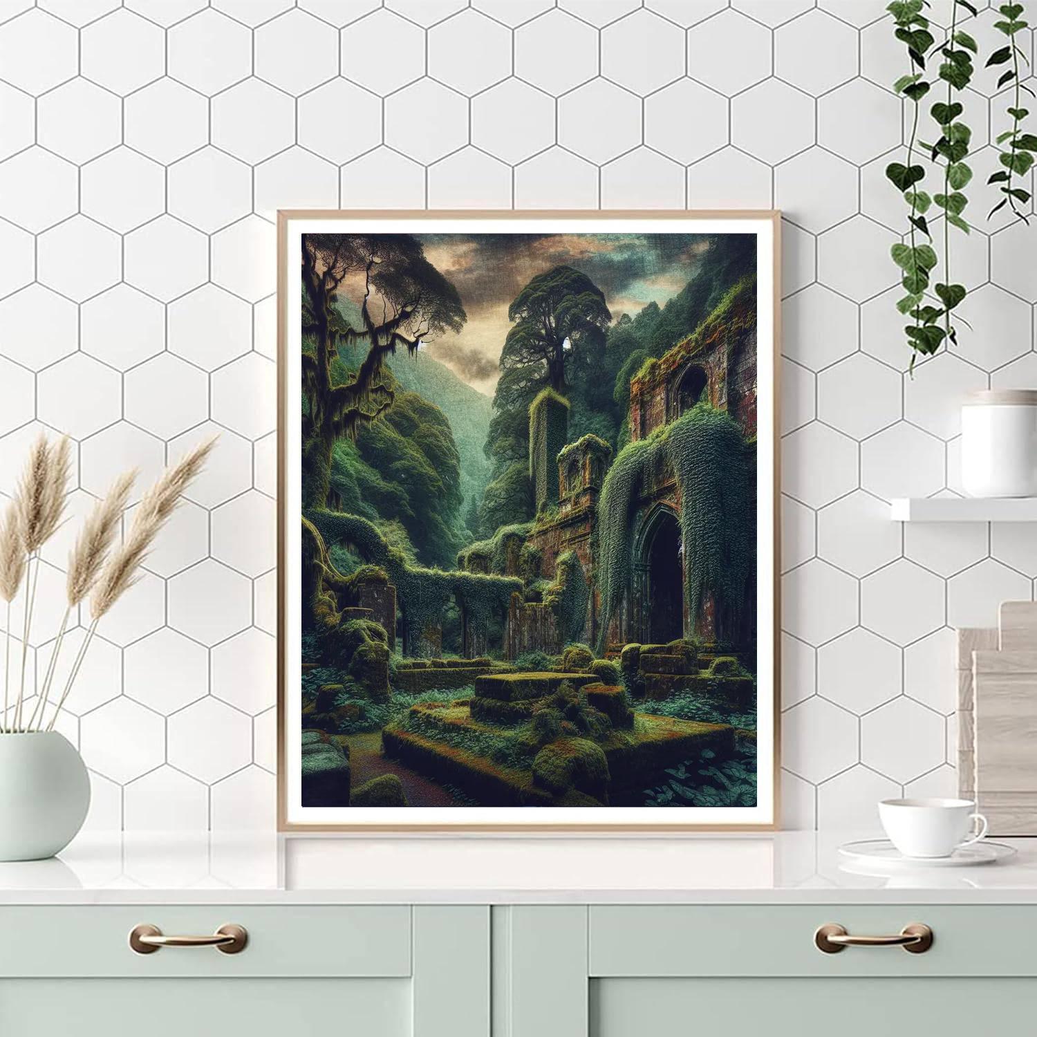 Mystical Ancient Ruins Numbered Painting Kits