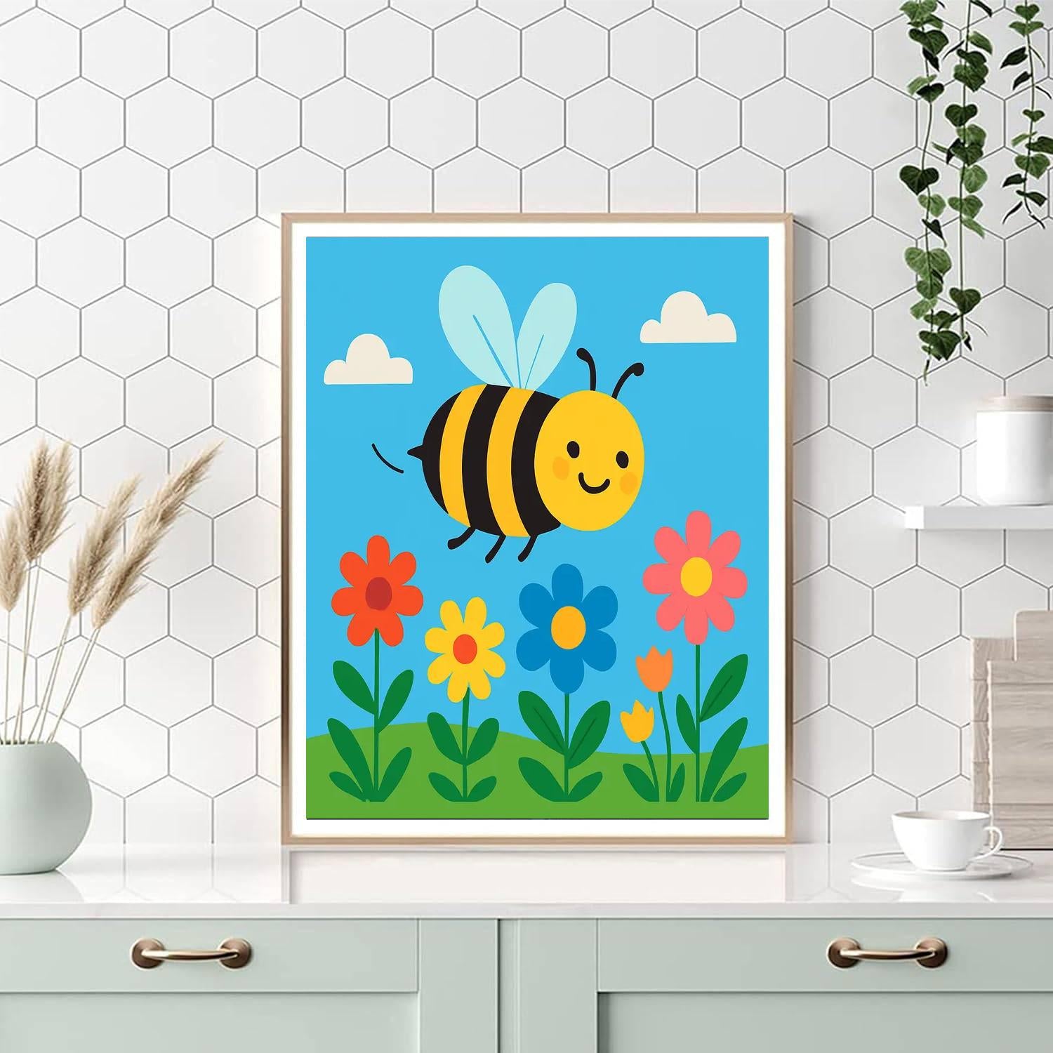 Buzzy Bee's Flower Field Numbered Painting Kits