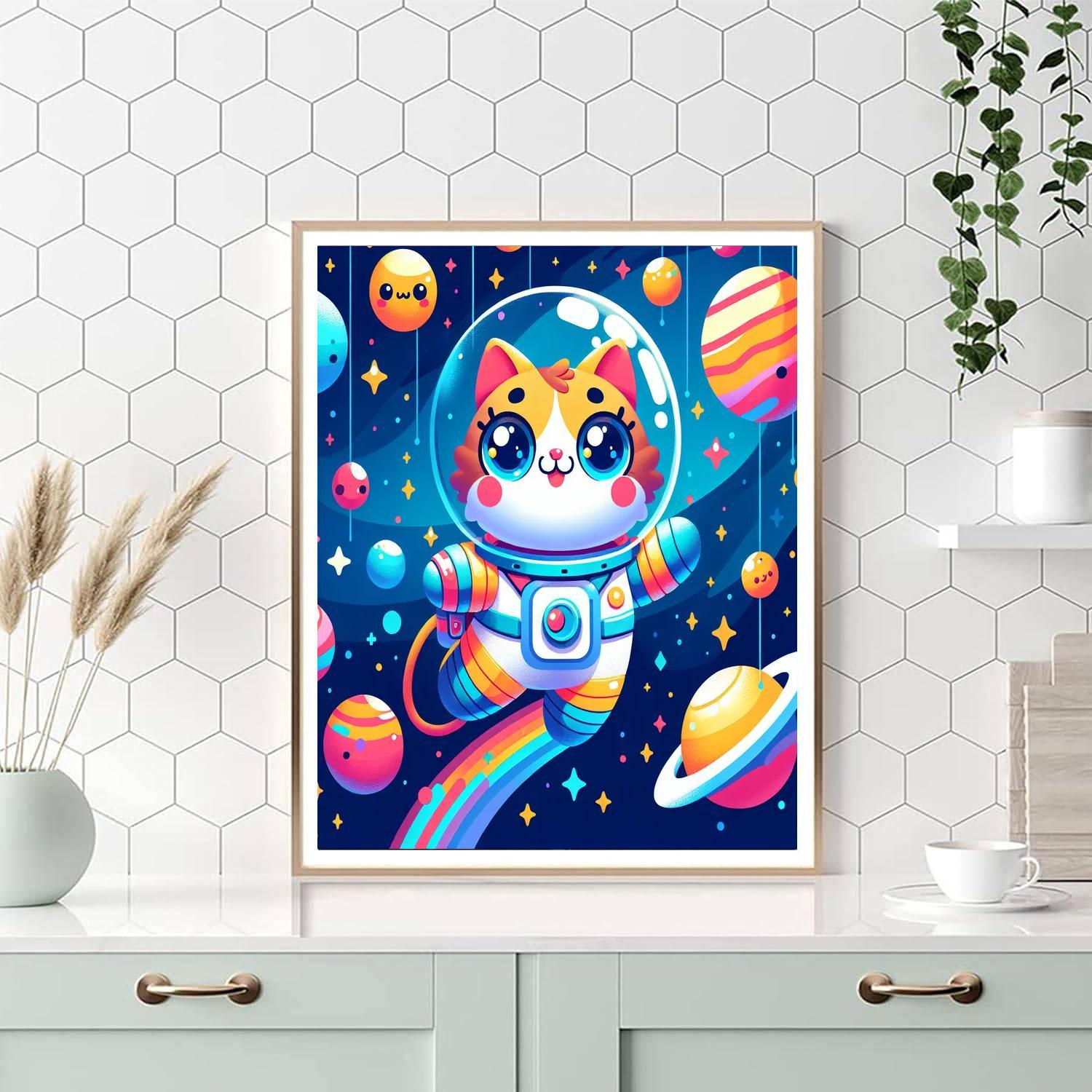 Astronaut Cat Exploration Paint By Number