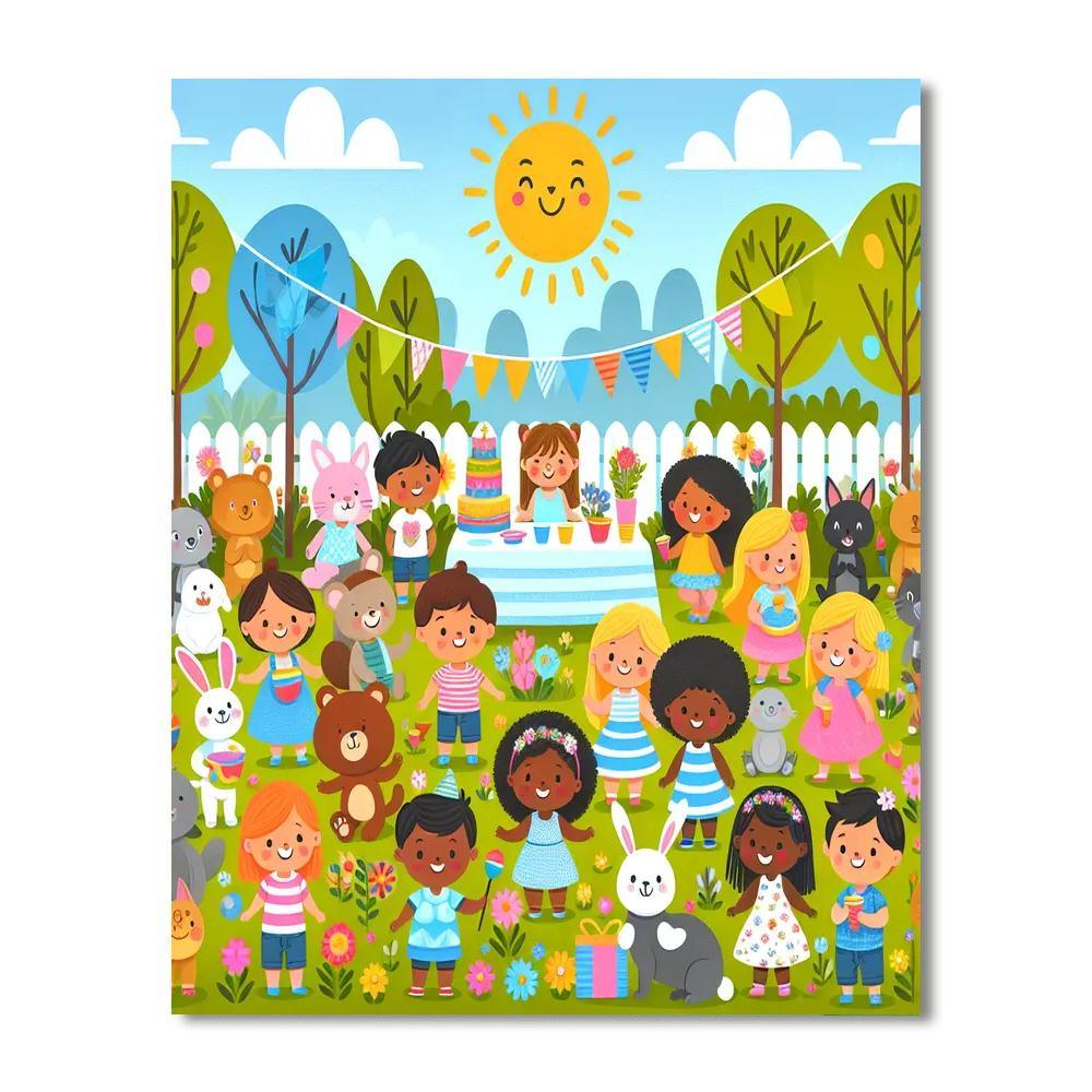 Rainbow Garden Party Paint By Number