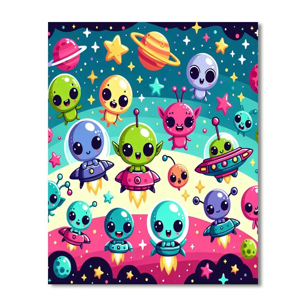Galactic Exploration Team Paint By Numbers Art