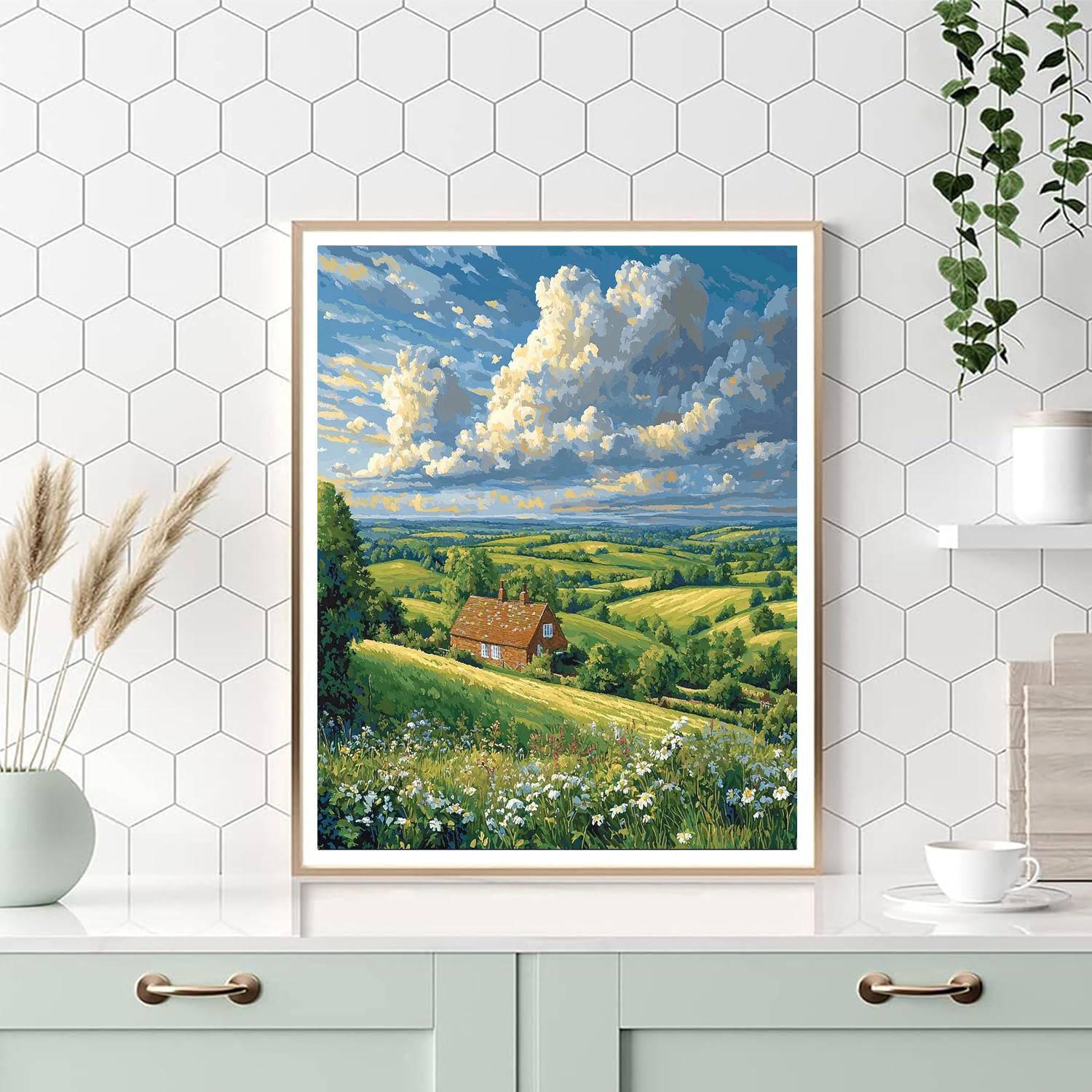 John Constable Inspired Charming Rural Landscape  Paint By Numbers Kits