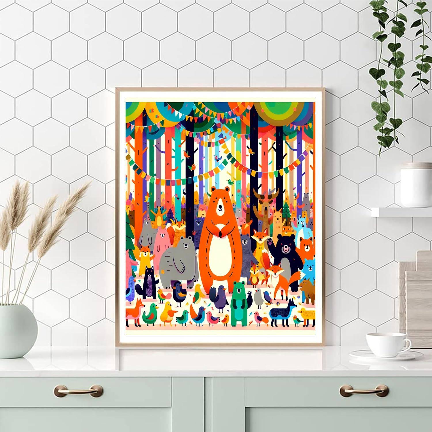 Funky Forest Fiesta Paint By Color